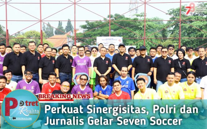 
 Perkuat Sinergisitas, Polri dan Jurnalis Gelar Seven Soccer