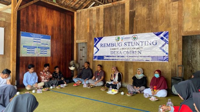 
 Pemdes Omben Musdes Rembuk Stunting Bersama Puskesmas Omben