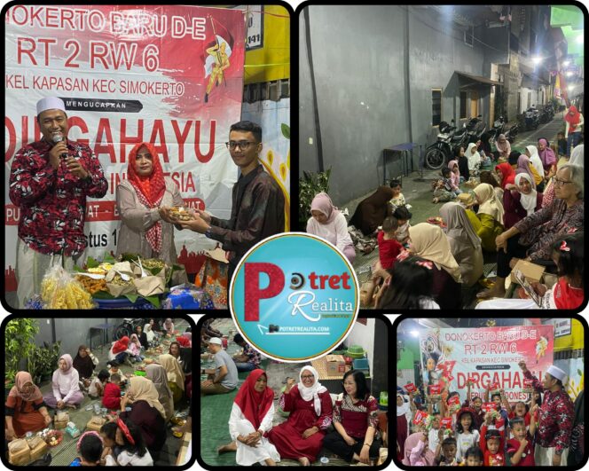
 Warga Donokerto Baru D Mengadakan Tasyakuran Pemotongan Tumpeng Di Malam 17 Agustus 2024