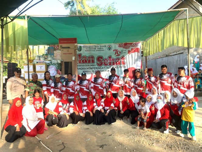 
 Dalam Rangka HUT RI Ke – 79 Tahun, Pemdes Omben Adakan Jalan – Jalan Sehat Menjalin Silaturahmi Dengan Toko Masyarakat