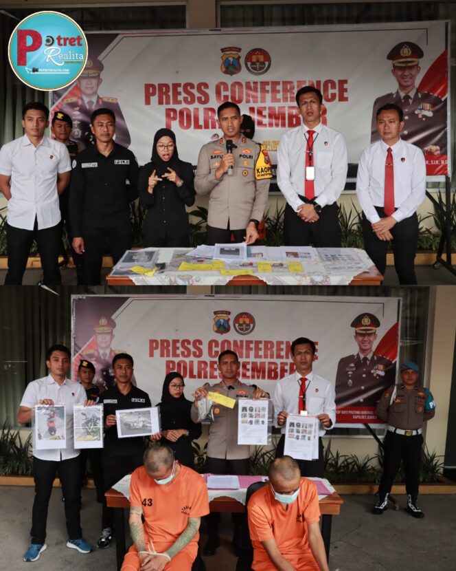 
 Polres Jember Berhasil Amankan Spesialis Curanmor Sindikat Lintas Daerah Beraksi di 22 TKP