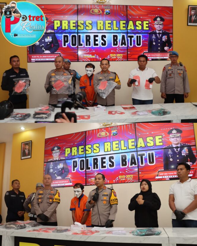 
 Kurang Dari 12 Jam Polres Batu Berhasil Amankan Tersangka Penembakan Tukang Bakso