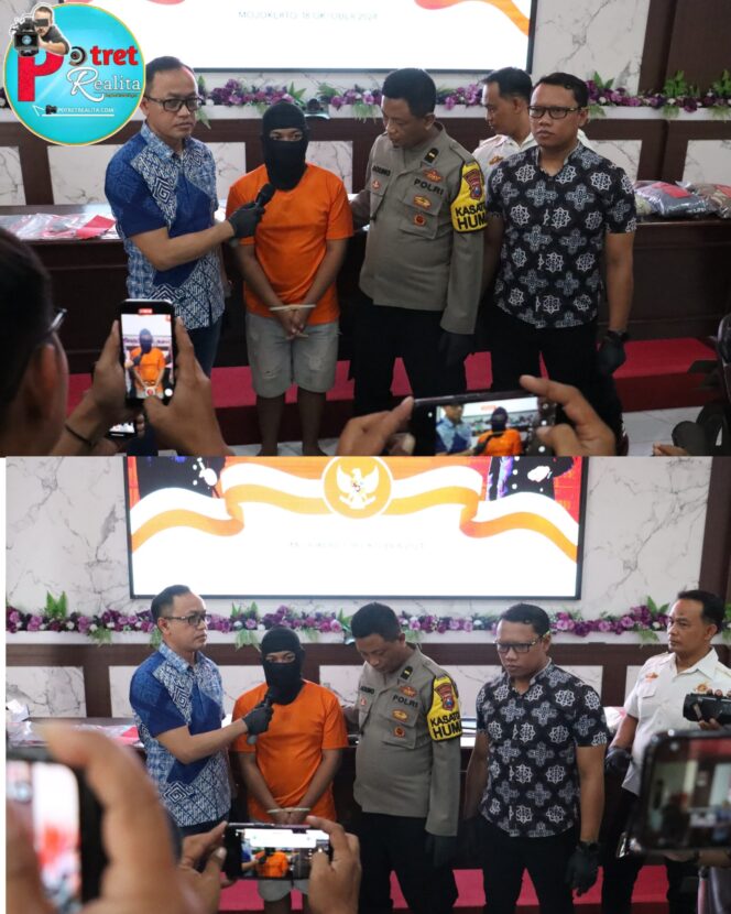 
 Polres Mojokerto Kota Amankan Dua Gengster Pasca Tawuran di Kelurahan Bloto