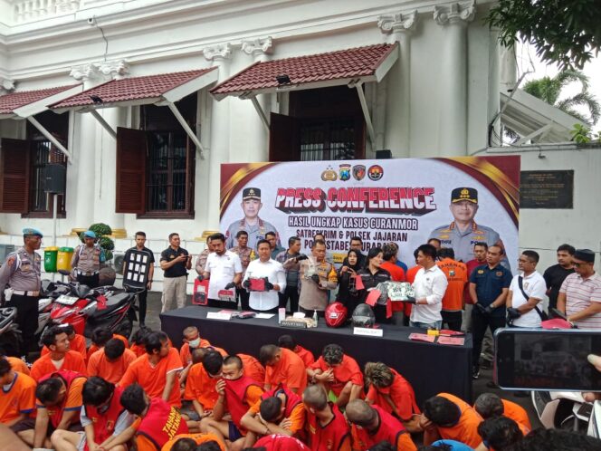 
 Polrestabes Surabaya Beserta Polsek Jajaran Berkomitmen Terus Berantas Kasus Curanmor Khususnya Di Kota Surabaya