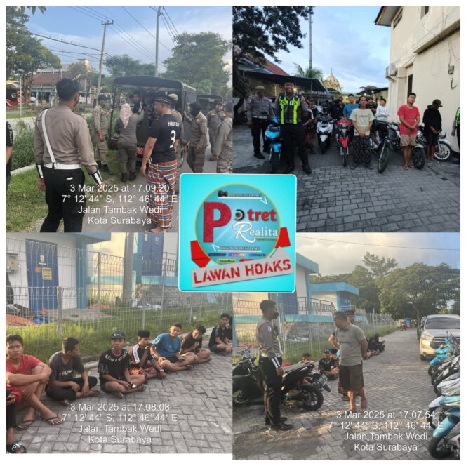 
 Polres Tanjung Perak Bubarkan Balap Liar di Akses Suramadu, Puluhan Pemuda dan Kendaraan Diamankan