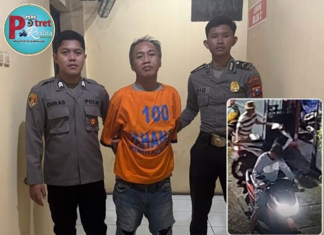 
 Polres Pelabuhan Tanjung Perak Amankan Satu Pelaku Curanmor yang Terekam CCTV dan Viral Dimedsos