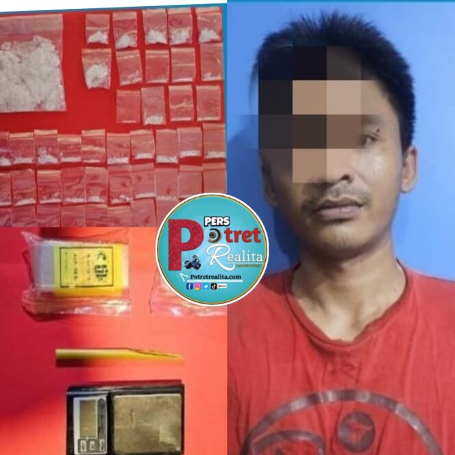 
 Satresnarkoba Polres Pelabuhan Tanjung Perak Amankan Kurir Sabu Asal Sidoarjo, 65 Poket Sabu Disita